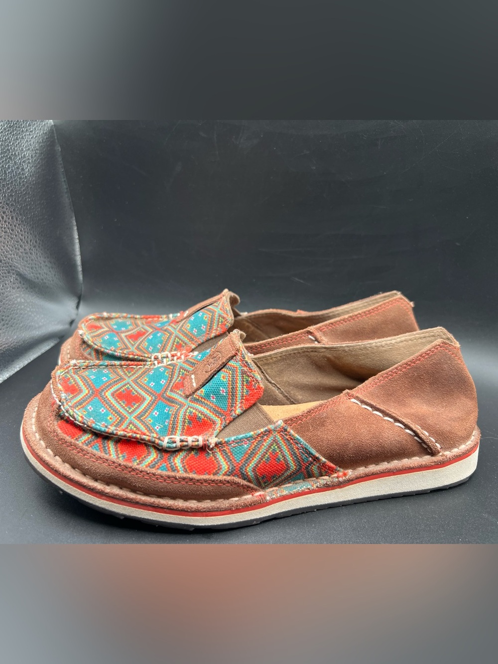 Ariat Ladies Cruiser Shoes Aztec Turquoise Slip On Loafer 10019890 Wmns Sz 7B - Picture 11 of 11